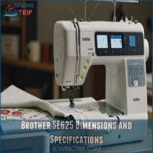 Brother SE625 Dimensions and Specifications