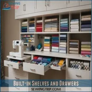 Built-in Shelves and Drawers