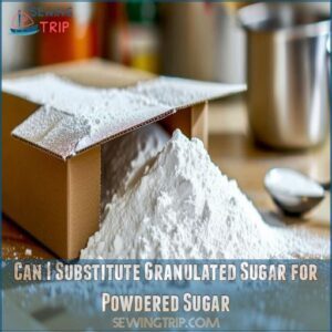 Can I Substitute Granulated Sugar for Powdered Sugar