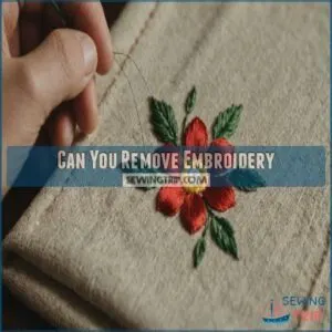 Can You Remove Embroidery