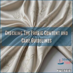 Checking The Fabric Content and Care Guidelines