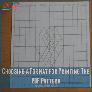 Choosing a Format for Printing The PDF Pattern