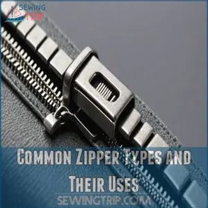 Common Zipper Types and Their Uses