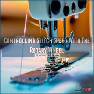 Controlling Stitch Speed With The Rotary Wheel