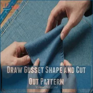 Draw Gusset Shape and Cut Out Pattern