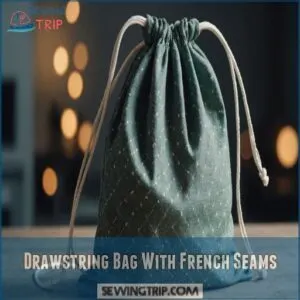 Drawstring Bag With French Seams