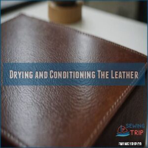 Drying and Conditioning The Leather