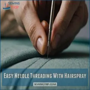 Easy Needle Threading With Hairspray