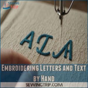 Embroidering Letters and Text by Hand