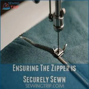 Ensuring The Zipper is Securely Sewn