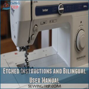 Etched Instructions and Bilingual User Manual