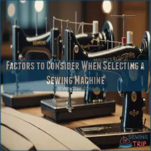 Factors to Consider When Selecting a Sewing Machine