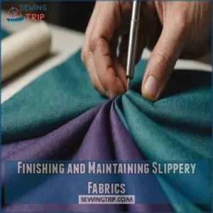 Finishing and Maintaining Slippery Fabrics