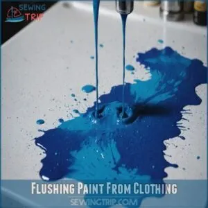 Flushing Paint From Clothing