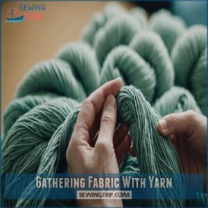 Gathering Fabric With Yarn