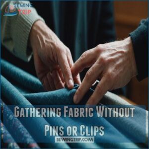 Gathering Fabric Without Pins or Clips