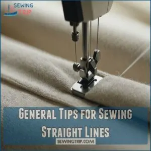 General Tips for Sewing Straight Lines