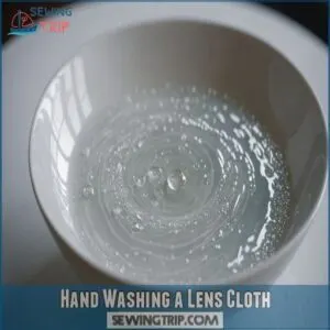 Hand Washing a Lens Cloth