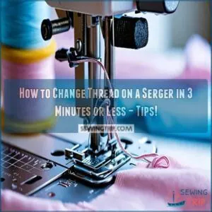 how to change thread on a serger in 3 minutes or less