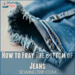 How to Fray The Bottom of Jeans