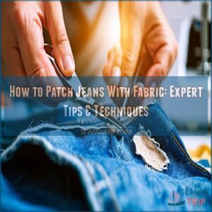 how to patch jeans with fabric