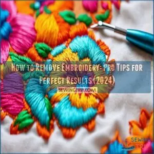 how to remove embroidery