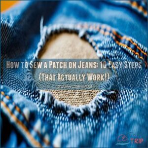 how to sew a patch on jeans