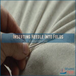 Inserting Needle Into Folds