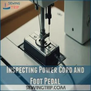 Inspecting Power Cord and Foot Pedal