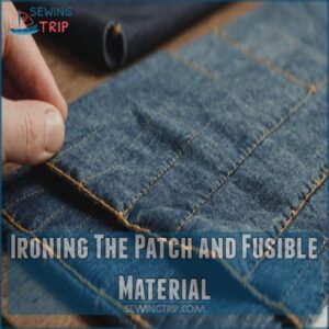 Ironing The Patch and Fusible Material