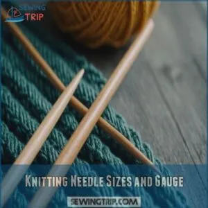 Knitting Needle Sizes and Gauge