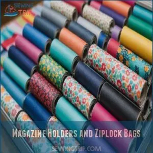 Magazine Holders and Ziplock Bags