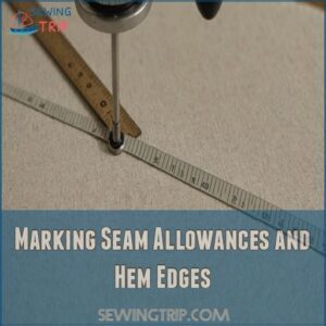 Marking Seam Allowances and Hem Edges