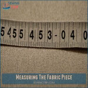 Measuring The Fabric Piece Measuring The Fabric Piece