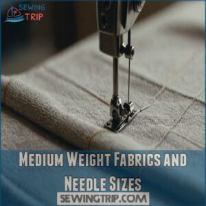 Medium Weight Fabrics and Needle Sizes Medium Weight Fabrics and Needle Sizes