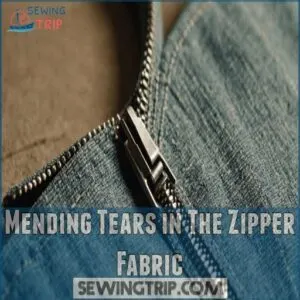 Mending Tears in The Zipper Fabric