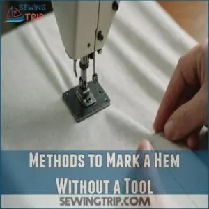 Methods to Mark a Hem Without a Tool