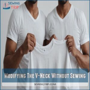 Modifying The V-Neck Without Sewing