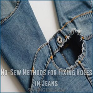 No-Sew Methods for Fixing Holes in Jeans