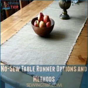 No-Sew Table Runner Options and Methods