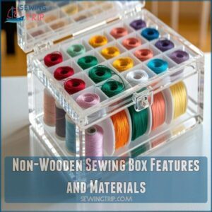 Non-Wooden Sewing Box Features and Materials