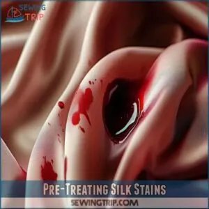 Pre-Treating Silk Stains