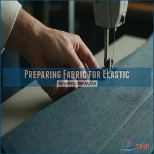 Preparing Fabric for Elastic