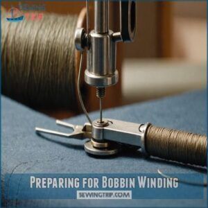 Preparing for Bobbin Winding Preparing for Bobbin Winding