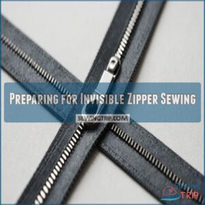 Preparing for Invisible Zipper Sewing