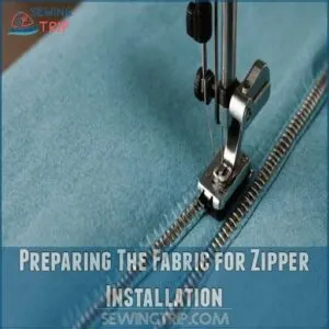 Preparing The Fabric for Zipper Installation