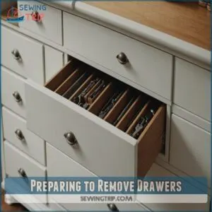 Preparing to Remove Drawers