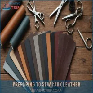 Preparing to Sew Faux Leather