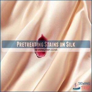 Pretreating Stains on Silk