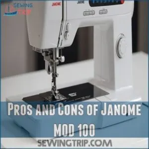 Pros and Cons of Janome MOD 100